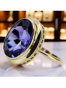 Сапфир 14-кв Желтое золото Кольцо Винтаж украшения vrc285y